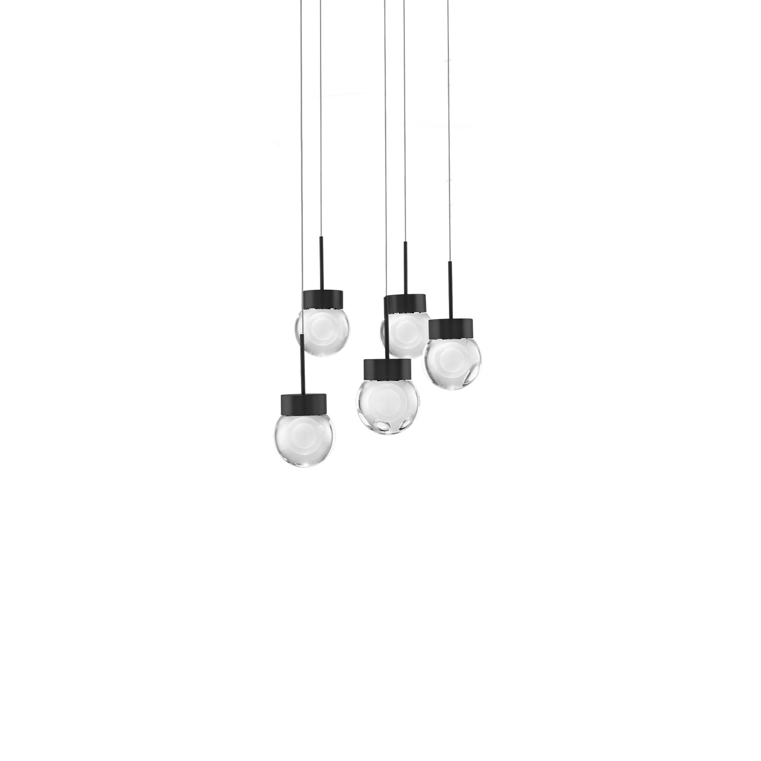 LED Pendant by Modern Forms - Double Bubble Collection, Black Finish - PD-82005R-BK