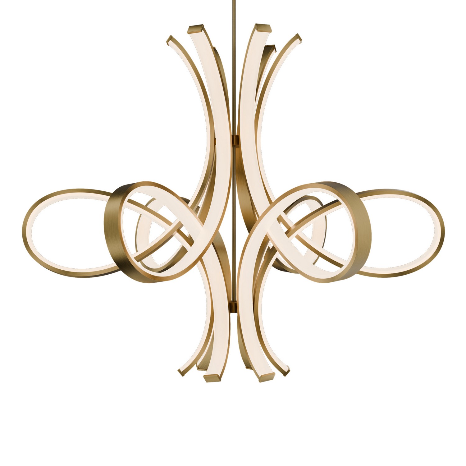 LED Pendant by Modern Forms - Fleur De Lis Collection, Aged Brass Finish - PD-90556-AB