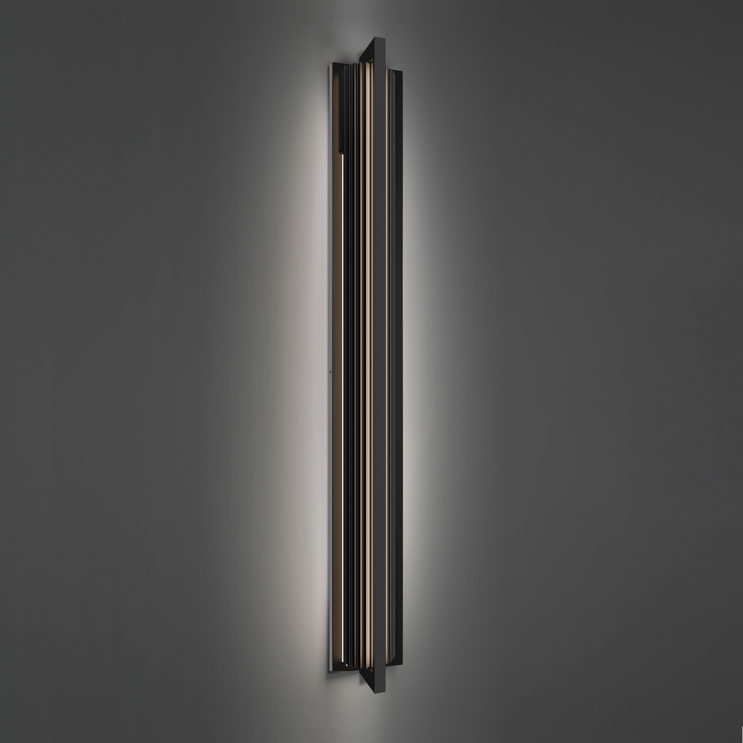 LED Outdoor Wall Sconce by Modern Forms - Krimp Collection, Black Finish - WS-W70560-BK