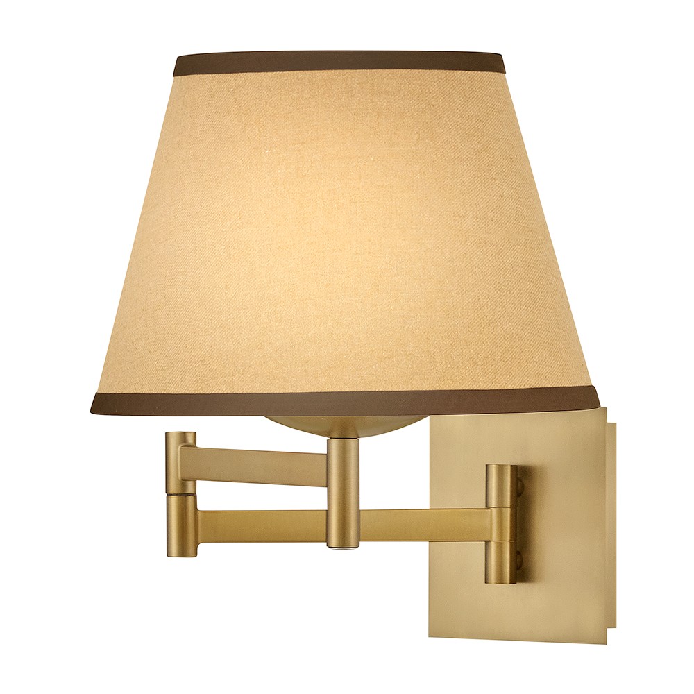 Lacquered Brass LED Task Light Sconce from the Sonia Collection