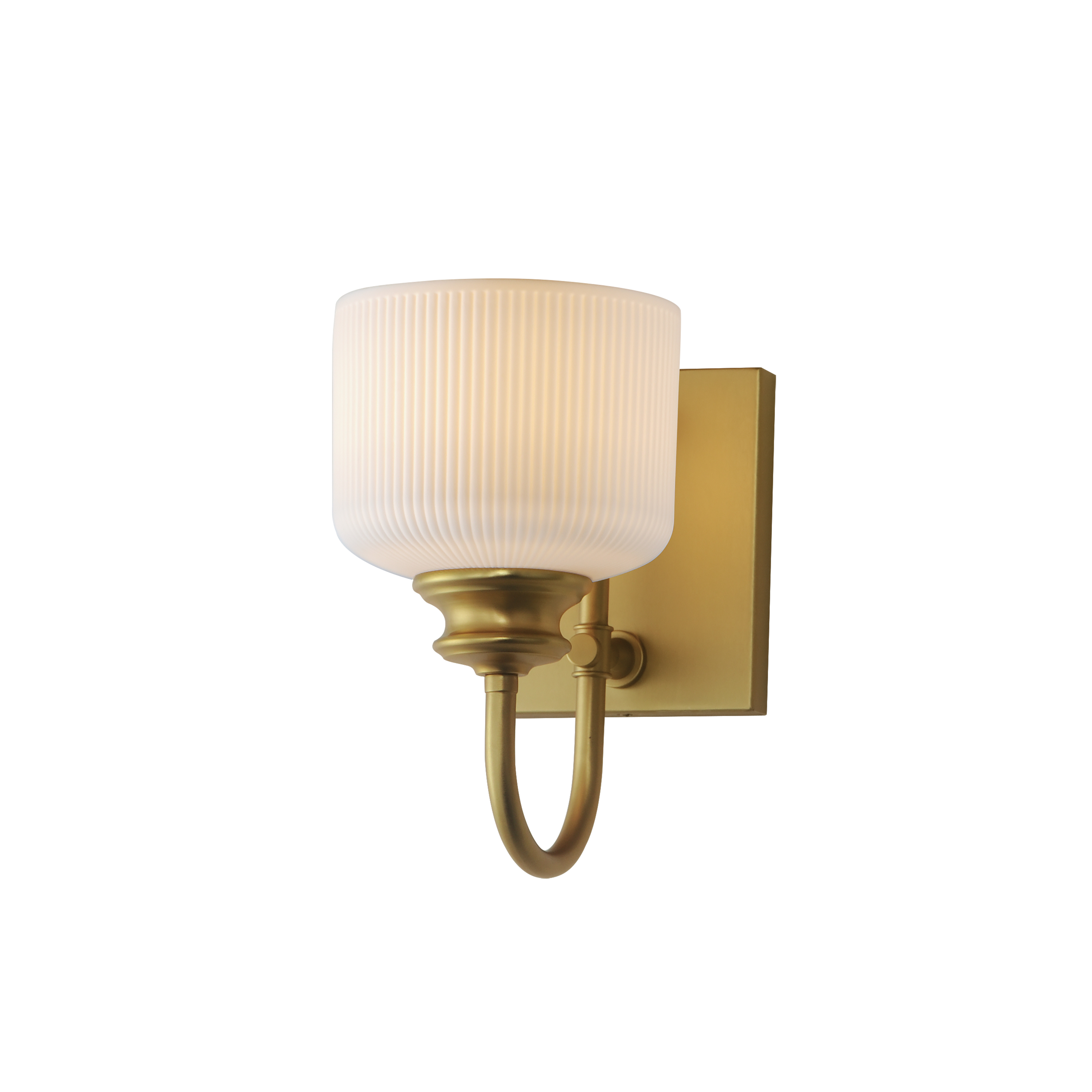Natural Aged Brass Wall Sconce From The Bisque Collection-image