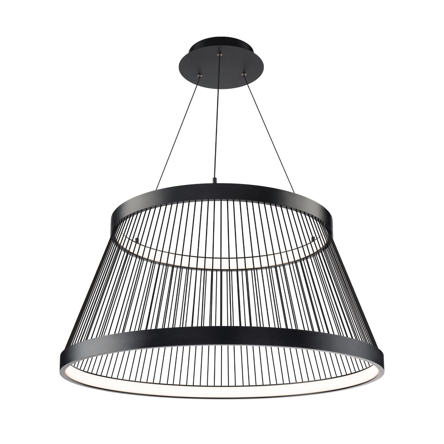 WAC PD-55532-30-BK LED PENDANT 31.13"X31.13"X3" BLACK BULBS(2) MODULE 27.5W 3743LM 3000K