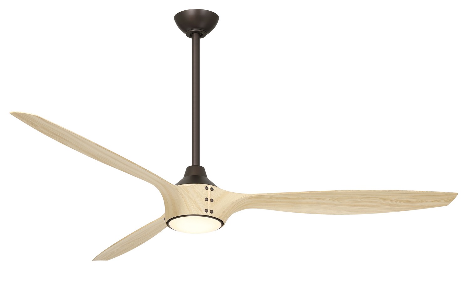 Photos - Chandelier / Lamp Minka-Aire Dark Bronze White Oak 65" Ceiling Fan from the Pierce Collection F762L-DB/WTO