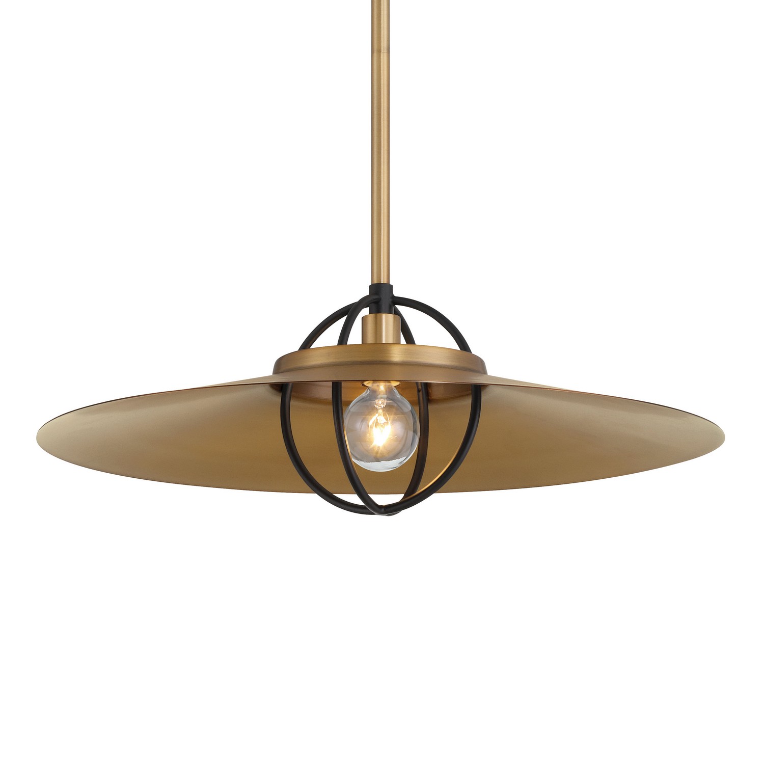 Legacy Brass & Dark Matte Black Pendant from the Newburie Collection
