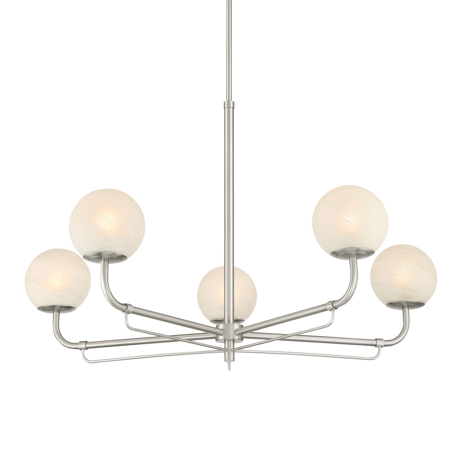 Photos - Chandelier / Lamp Minka Lavery Brushed Nickel Chandelier from the Whitehall Collection 3795-84