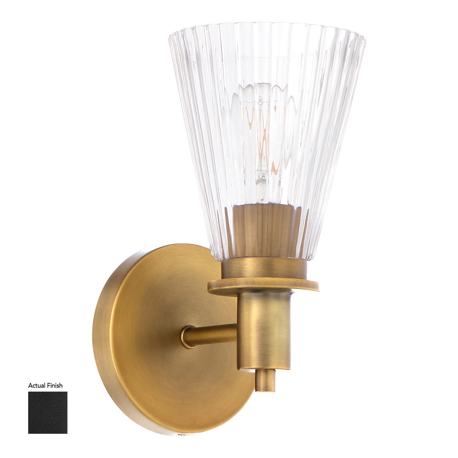 Photos - Chandelier / Lamp Clear Quorum International Matte Black Wall Mount from the Lawton Collection 5803-1-59 