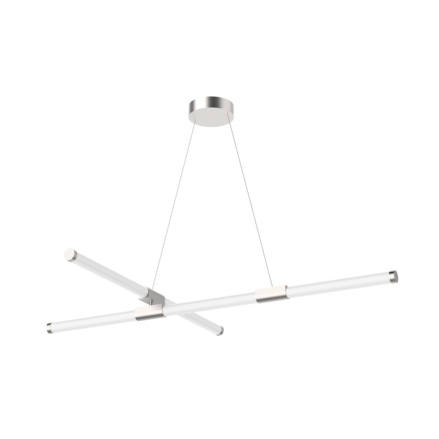 LED Chandelier by Kuzco Lighting - Akari Collection, Brushed Nickel Finish - CH18548-BN-UNV-010