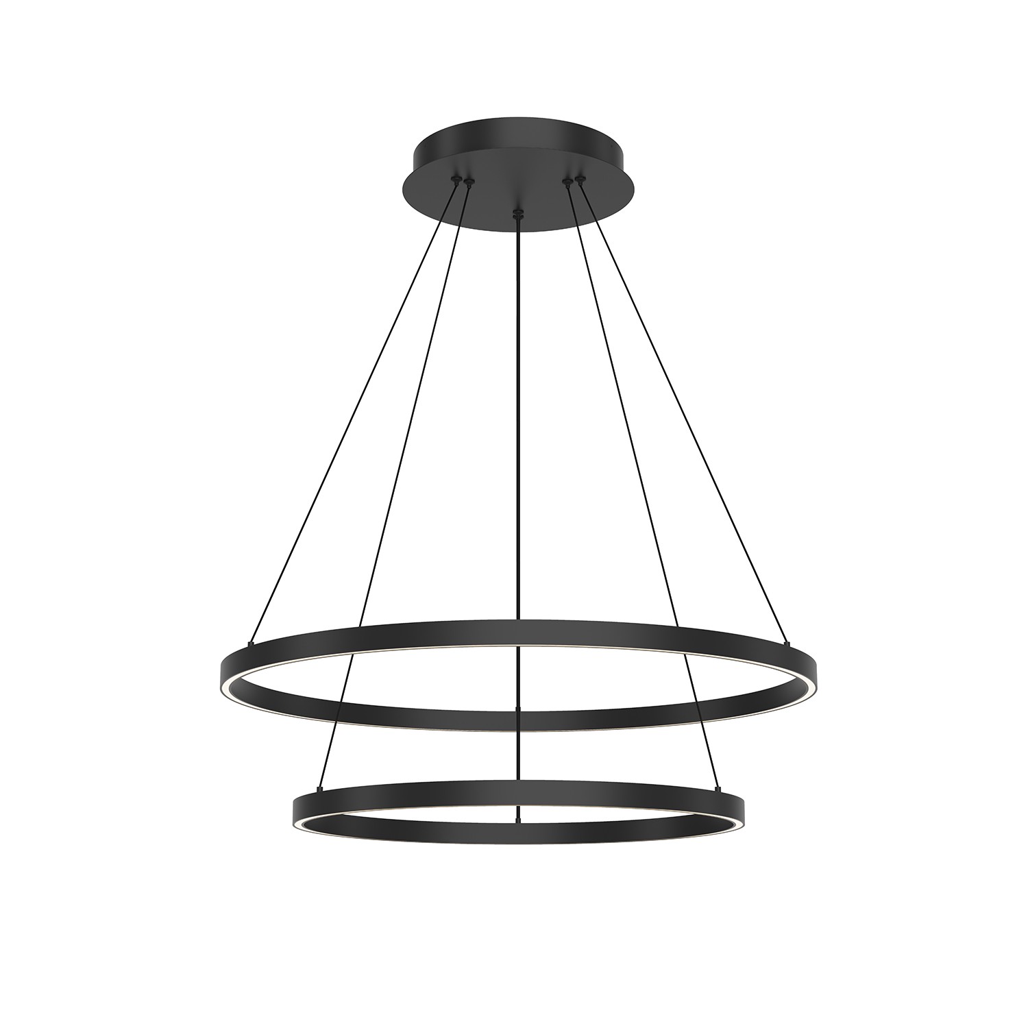LED Chandelier by Kuzco Lighting - Cerchio Collection, Black Finish - CH87232-BK-UNV-010