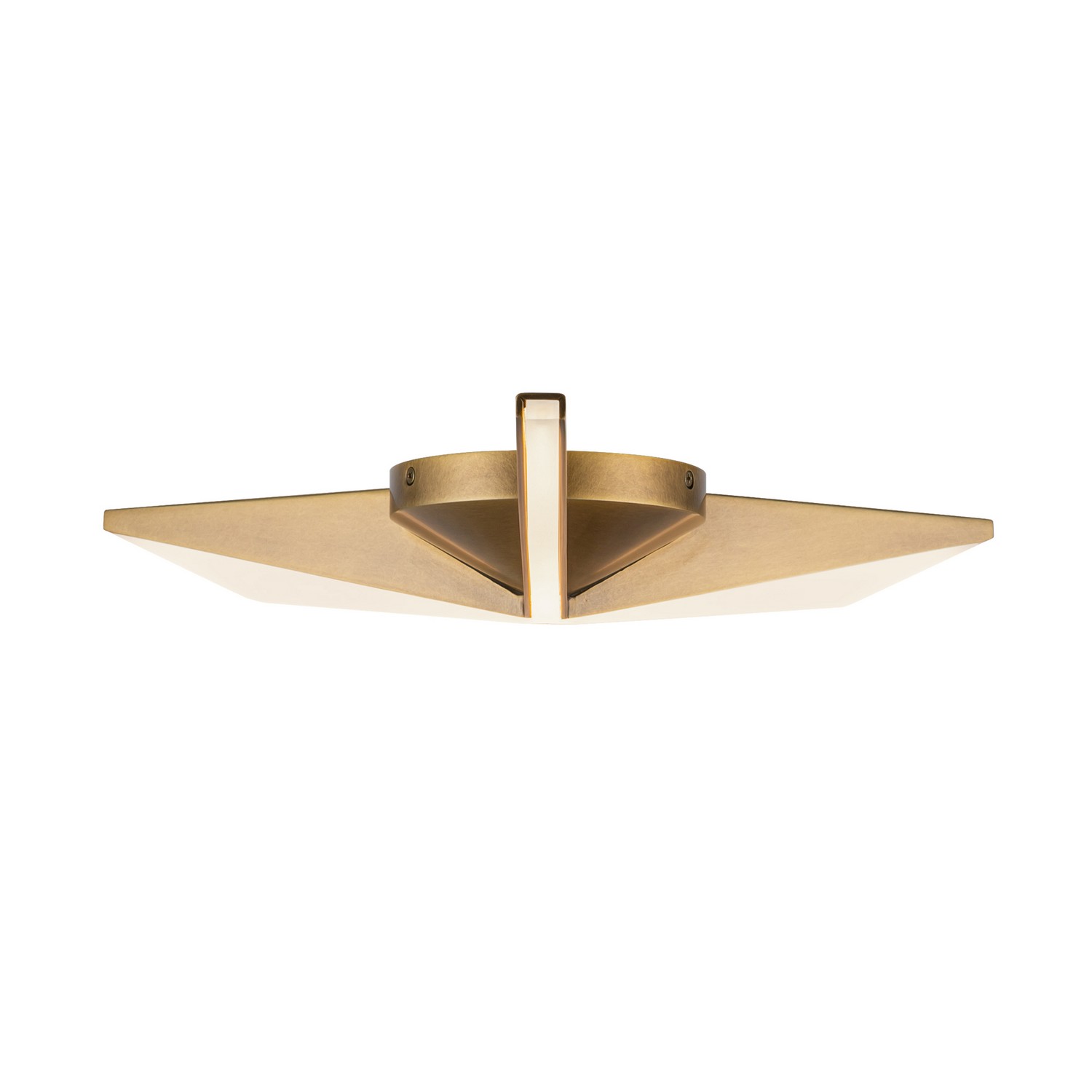 Vintage Brass LED Flush Mount from the Tachi Collection
