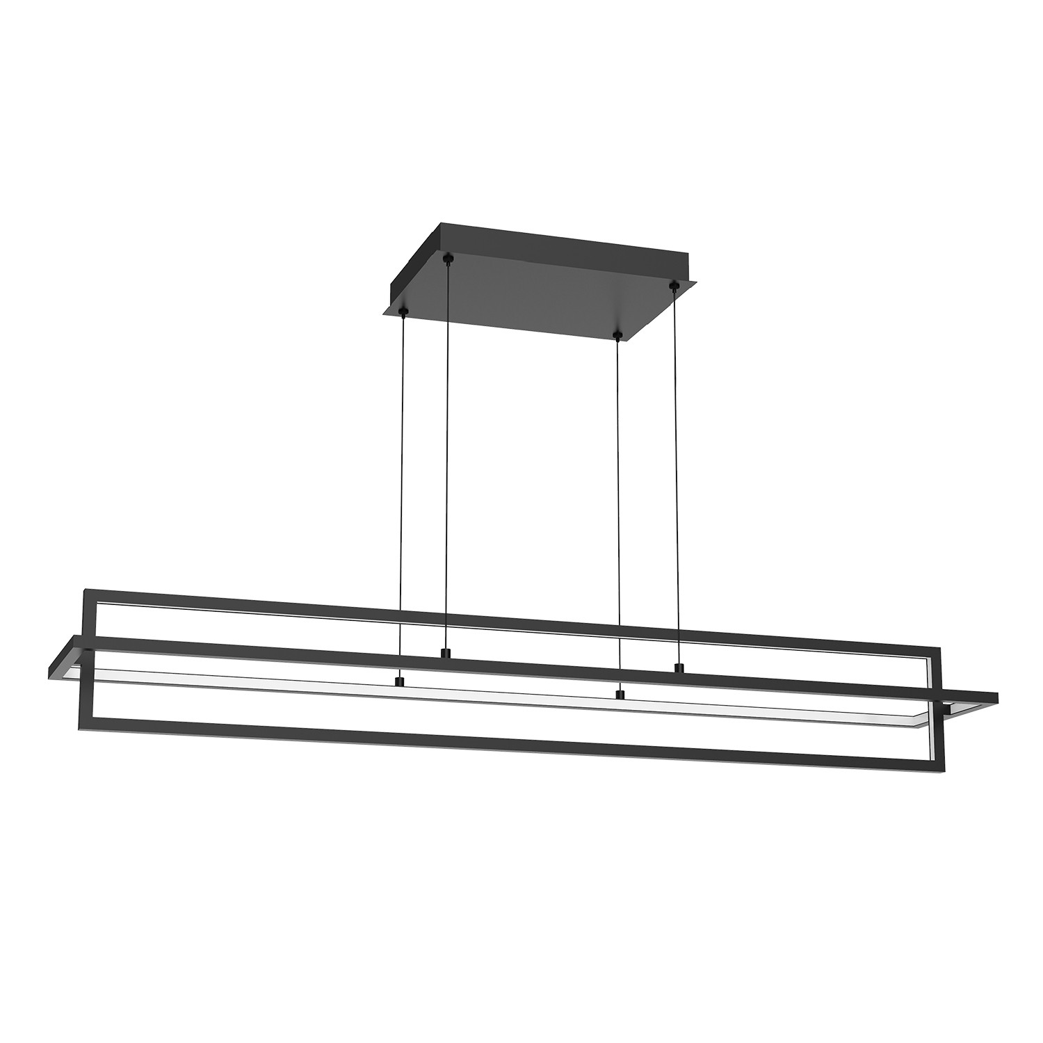 Black LED Linear Pendant from the Mondrian Collection