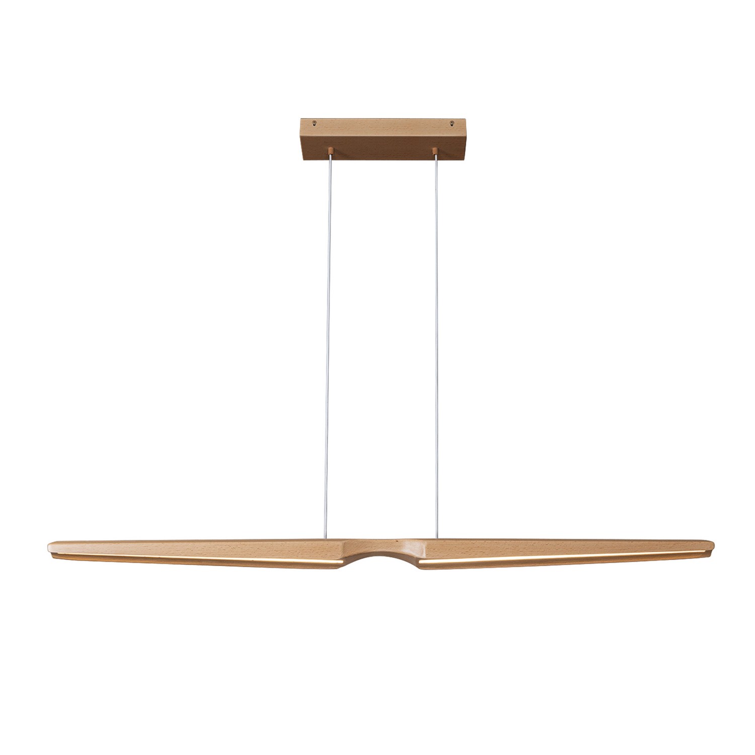 LED Linear Pendant by Kuzco Lighting - Dakota Collection, Beech Wood Finish - LP21647-BW-UNV