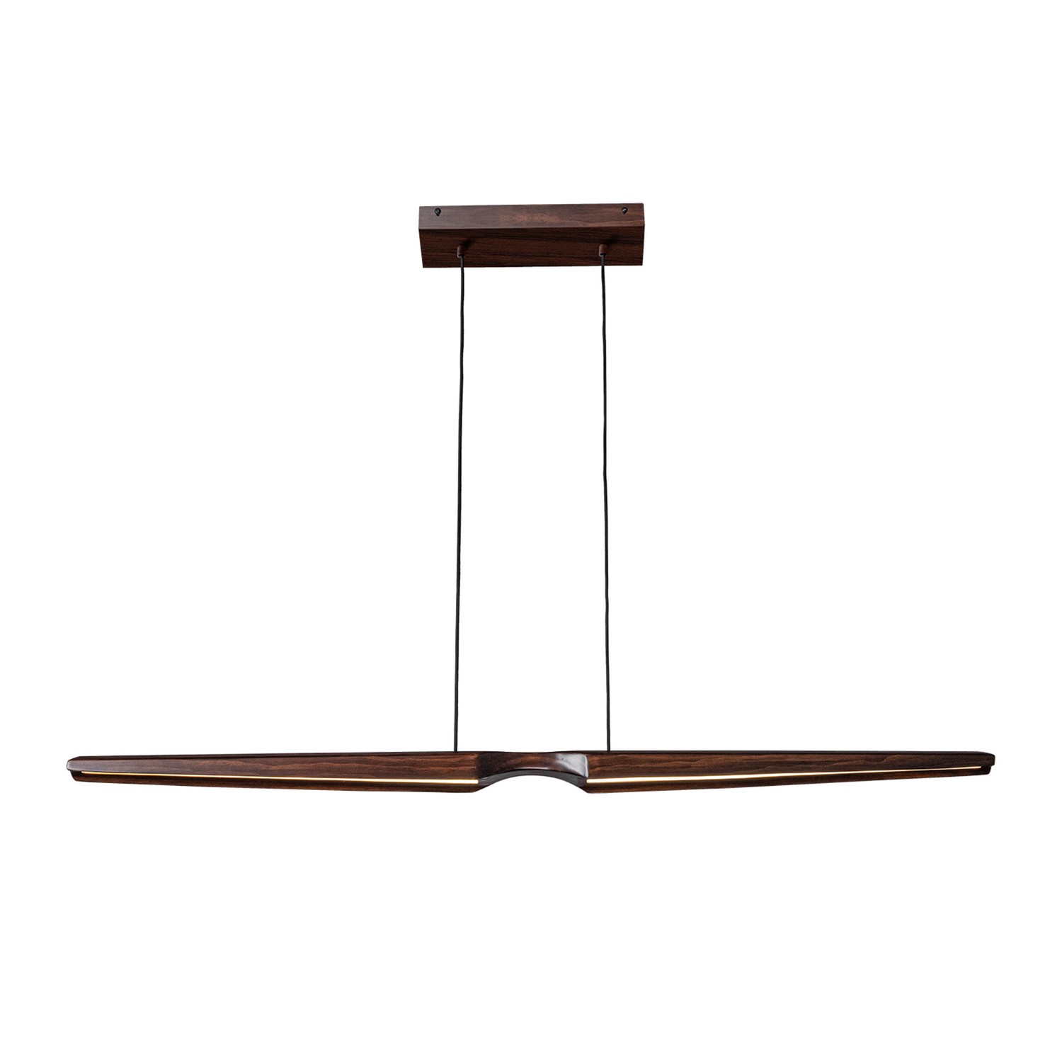 LED Linear Pendant by Kuzco Lighting - Dakota Collection, Walnut Finish - LP21647-WT-UNV