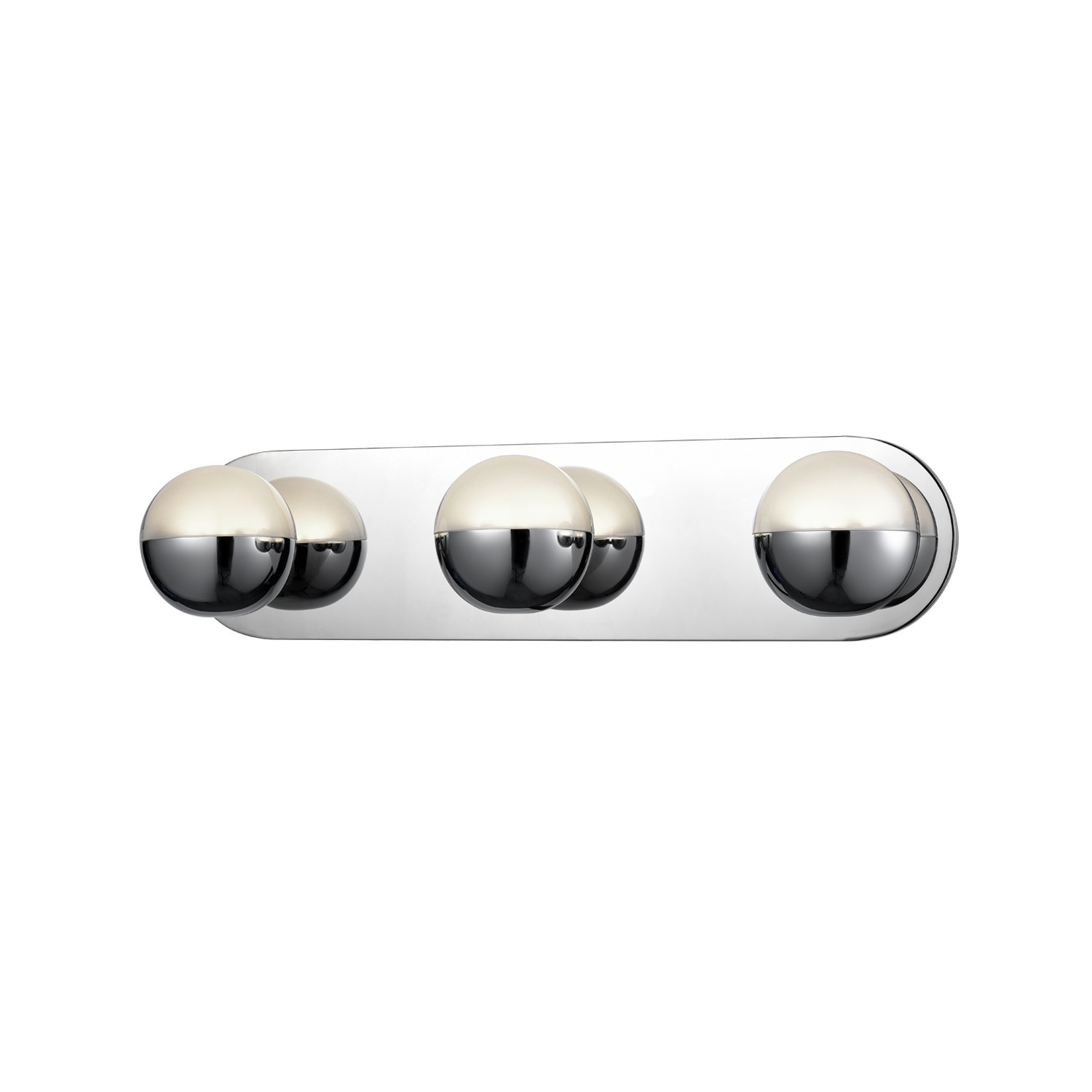 Photos - Chandelier / Lamp Kuzco Chrome LED Bathroom Vanity Light from the Pluto Collection VL47321-CH-2700K