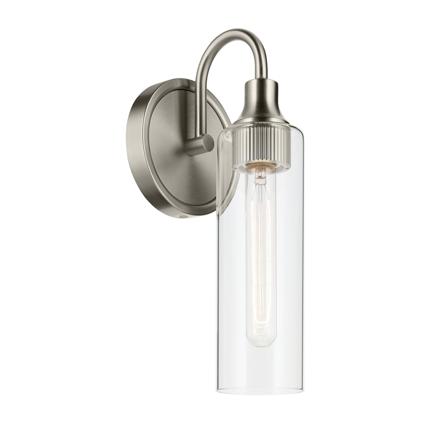 Brushed Nickel  Wall Sconce from the Kavi Collection