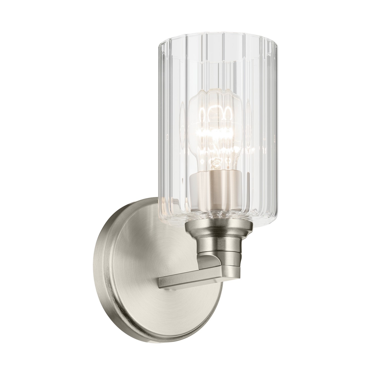 Brushed Nickel  Wall Sconce from the Gioe Collection