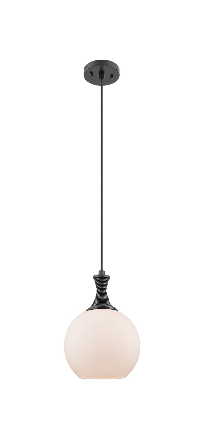 One Light Mini Pendant by Innovations - Ballston Collection, Matte Black Finish - 415-1P-BK-G121-8