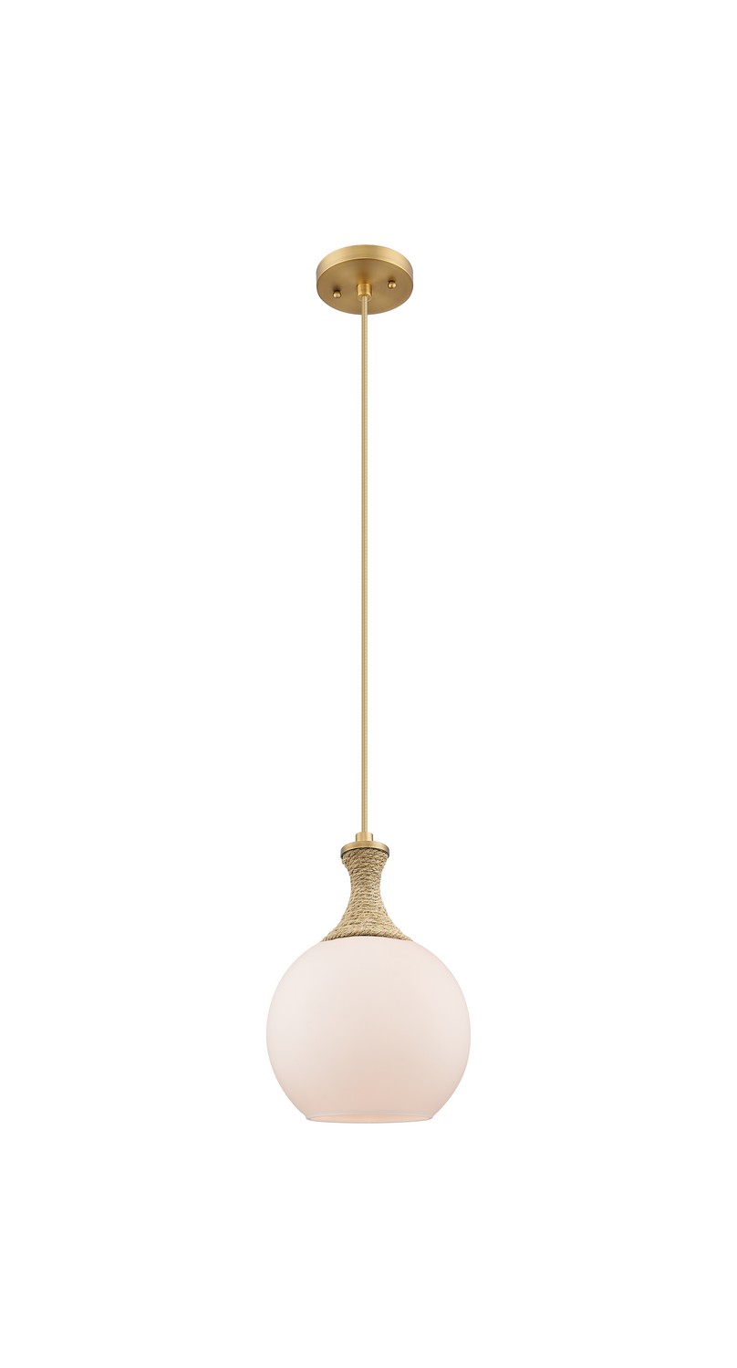 One Light Mini Pendant by Innovations - Ballston Collection, Brushed Brass Finish - 415-1PR-BB-G121-8