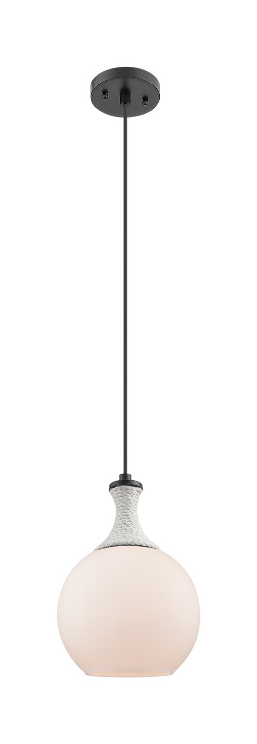 One Light Mini Pendant by Innovations - Ballston Collection, Matte Black Finish - 415-1PR-BK-G121-8