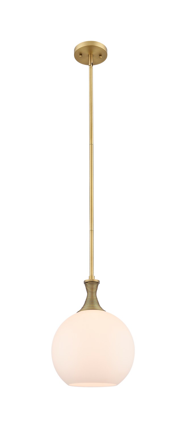 One Light Mini Pendant by Innovations - Ballston Collection, Brushed Brass Finish - 415-1S-BB-G121-10
