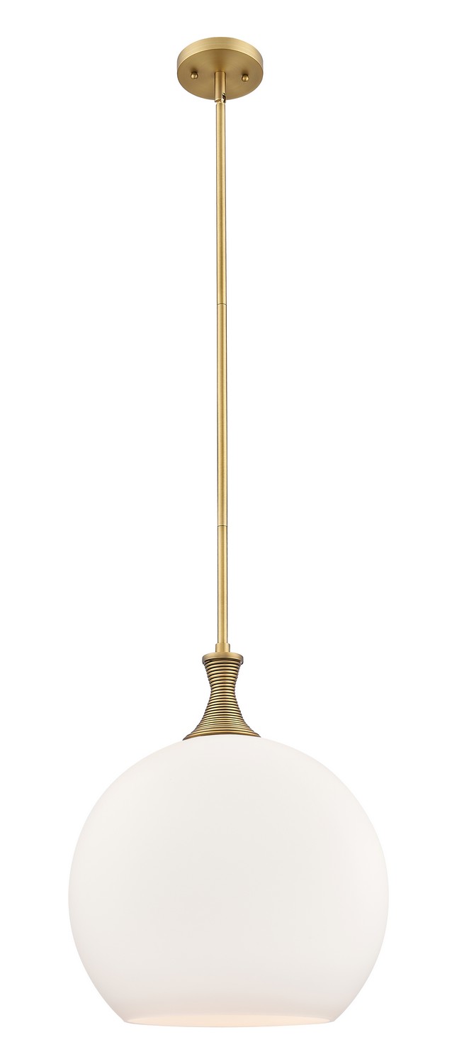 One Light Pendant by Innovations - Ballston Collection, Brushed Brass Finish - 415-1S-BB-G121-14