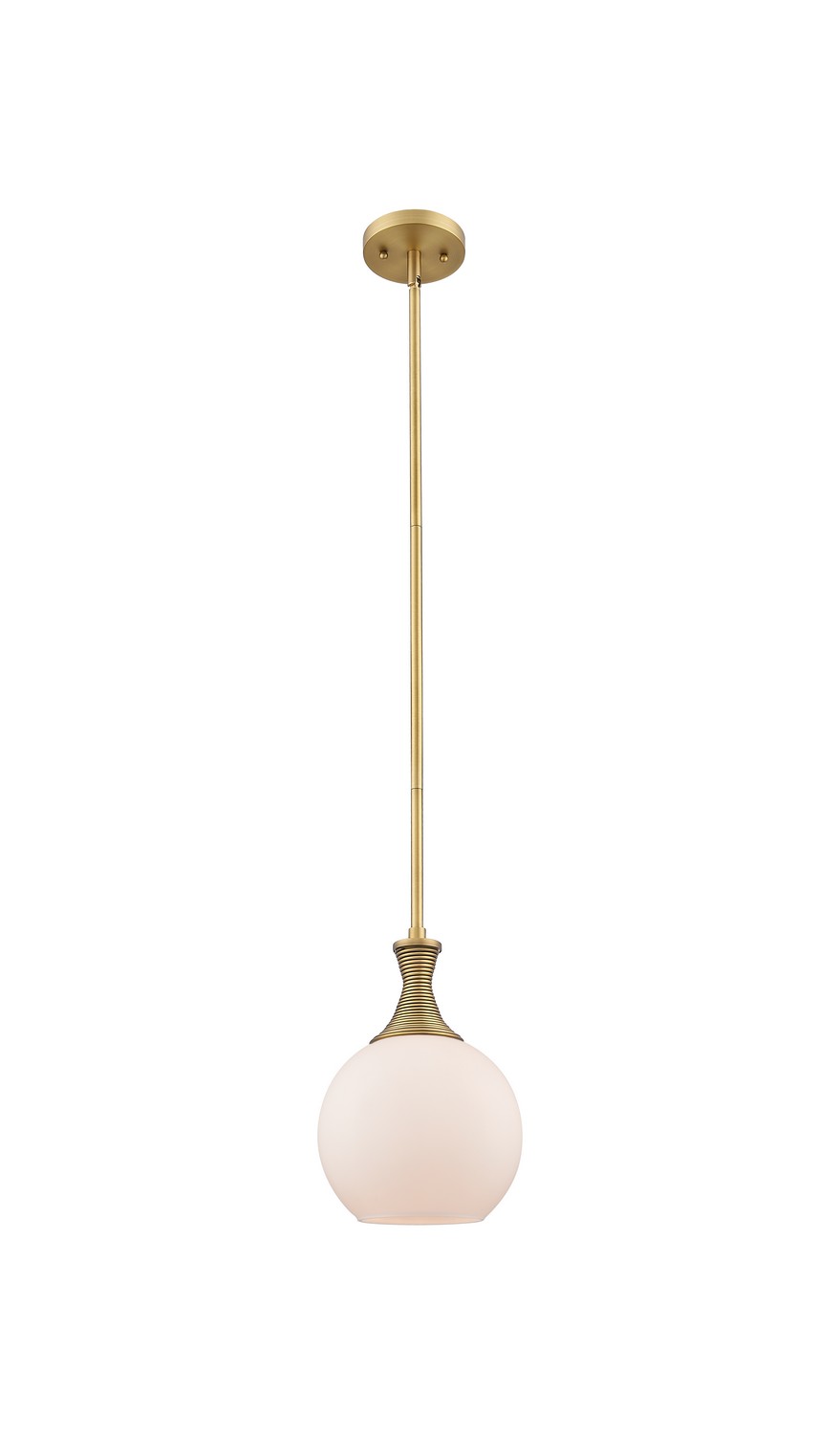 One Light Mini Pendant by Innovations - Ballston Collection, Brushed Brass Finish - 415-1S-BB-G121-8