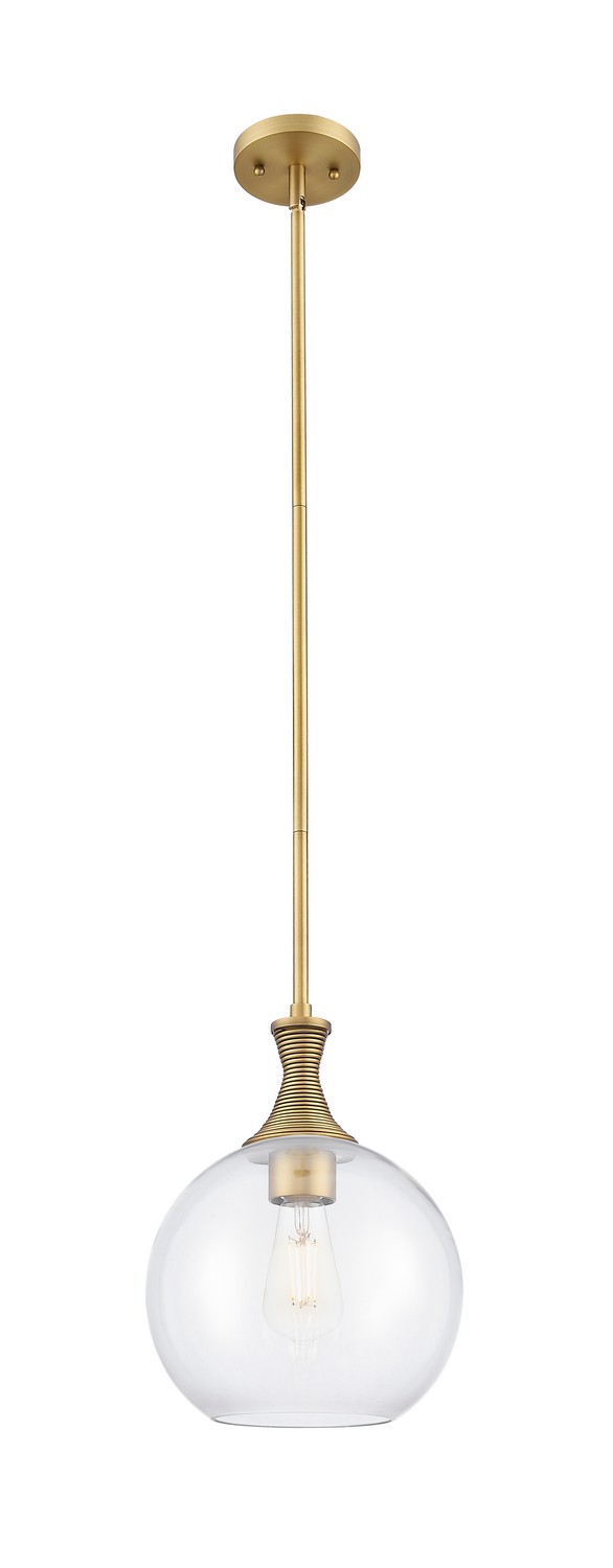 One Light Mini Pendant by Innovations - Ballston Collection, Brushed Brass Finish - 415-1S-BB-G122-10
