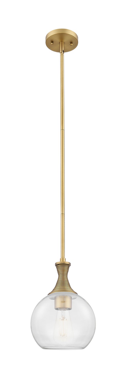 One Light Mini Pendant by Innovations - Ballston Collection, Brushed Brass Finish - 415-1S-BB-G122-8