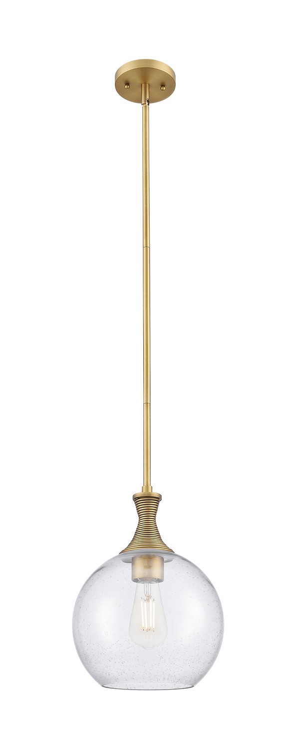 One Light Mini Pendant by Innovations - Ballston Collection, Brushed Brass Finish - 415-1S-BB-G124-10