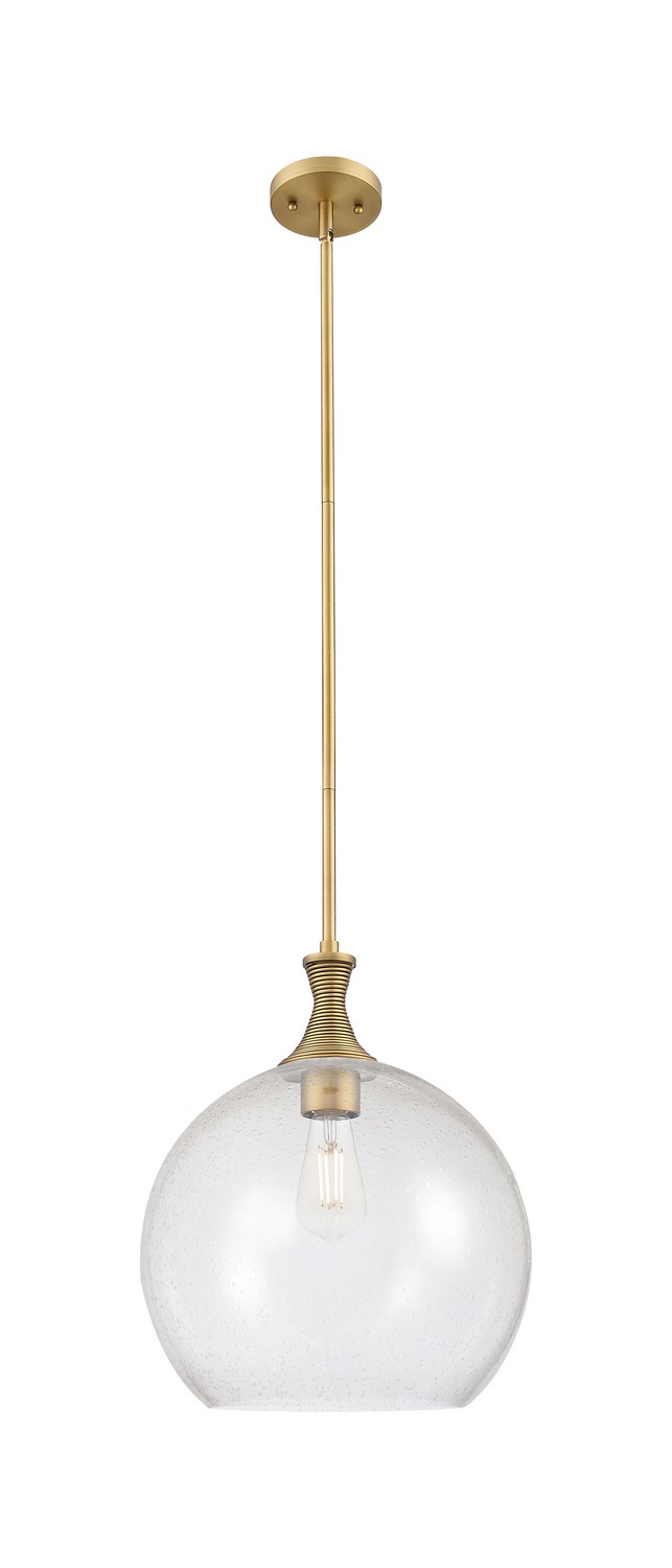 One Light Pendant by Innovations - Ballston Collection, Brushed Brass Finish - 415-1S-BB-G124-14