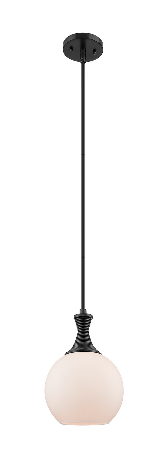 One Light Mini Pendant by Innovations - Ballston Collection, Matte Black Finish - 415-1S-BK-G121-8