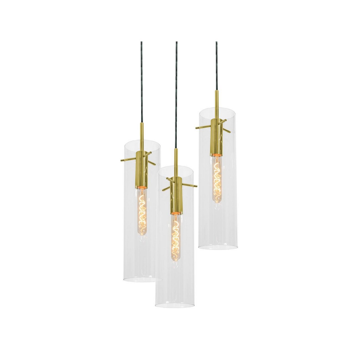 Three Light Pendant by AFX Lighting - Vista Collection, Light Antique Brass Finish - VSAP05MBLBRND3