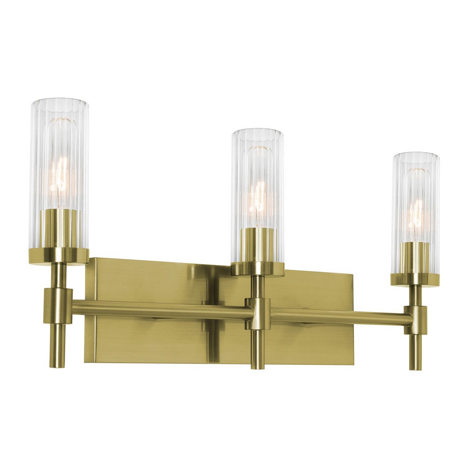 Three Light Vanity by AFX Lighting - Huntington Collection, Light Antique Brass Finish - HNTV2411MBLB