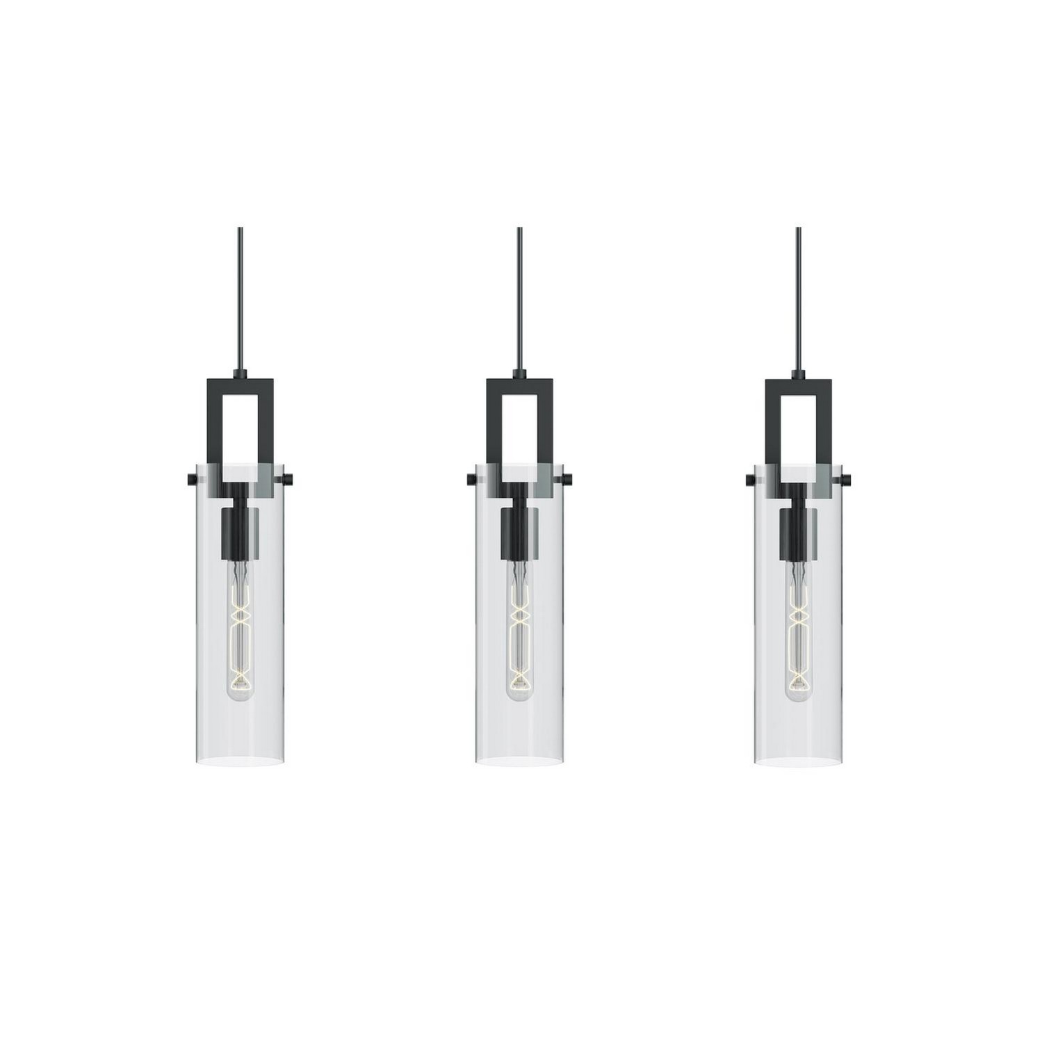 Three Light Linear Pendant by AFX Lighting - Houston Collection, Black Finish - HOUP04MBBKLNR3