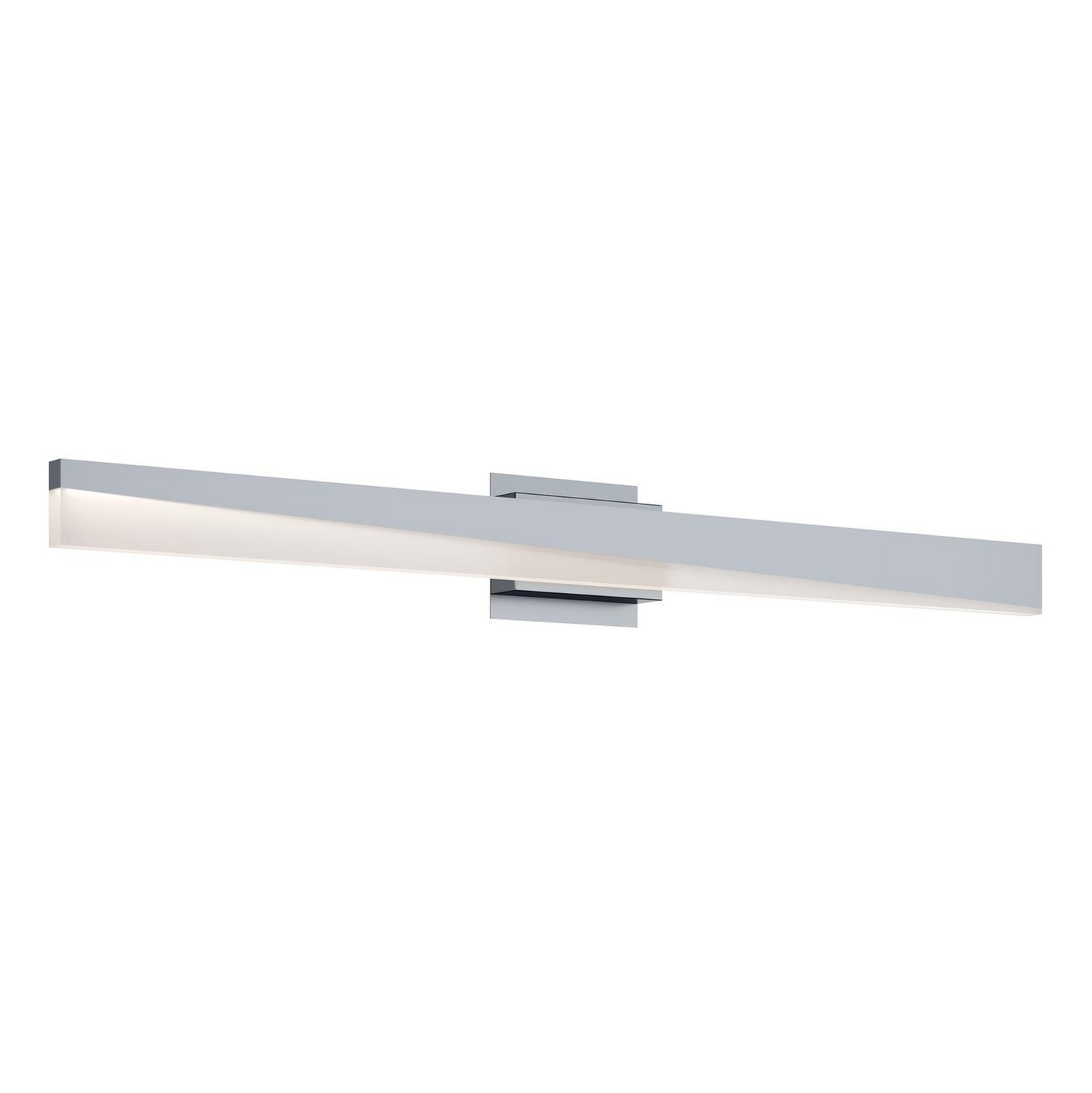 Satin Nickel Led Bathroom Vanity Light From The Slant Collection-image