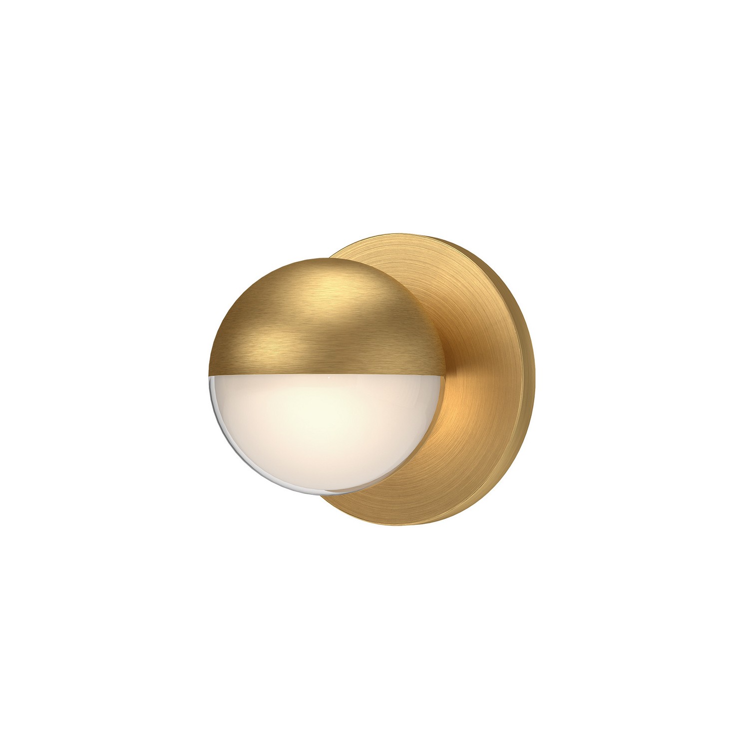 LED Wall Sconce by Kuzco Lighting - Pluto Collection, Brushed Gold Finish - WS47305-BG-2700K