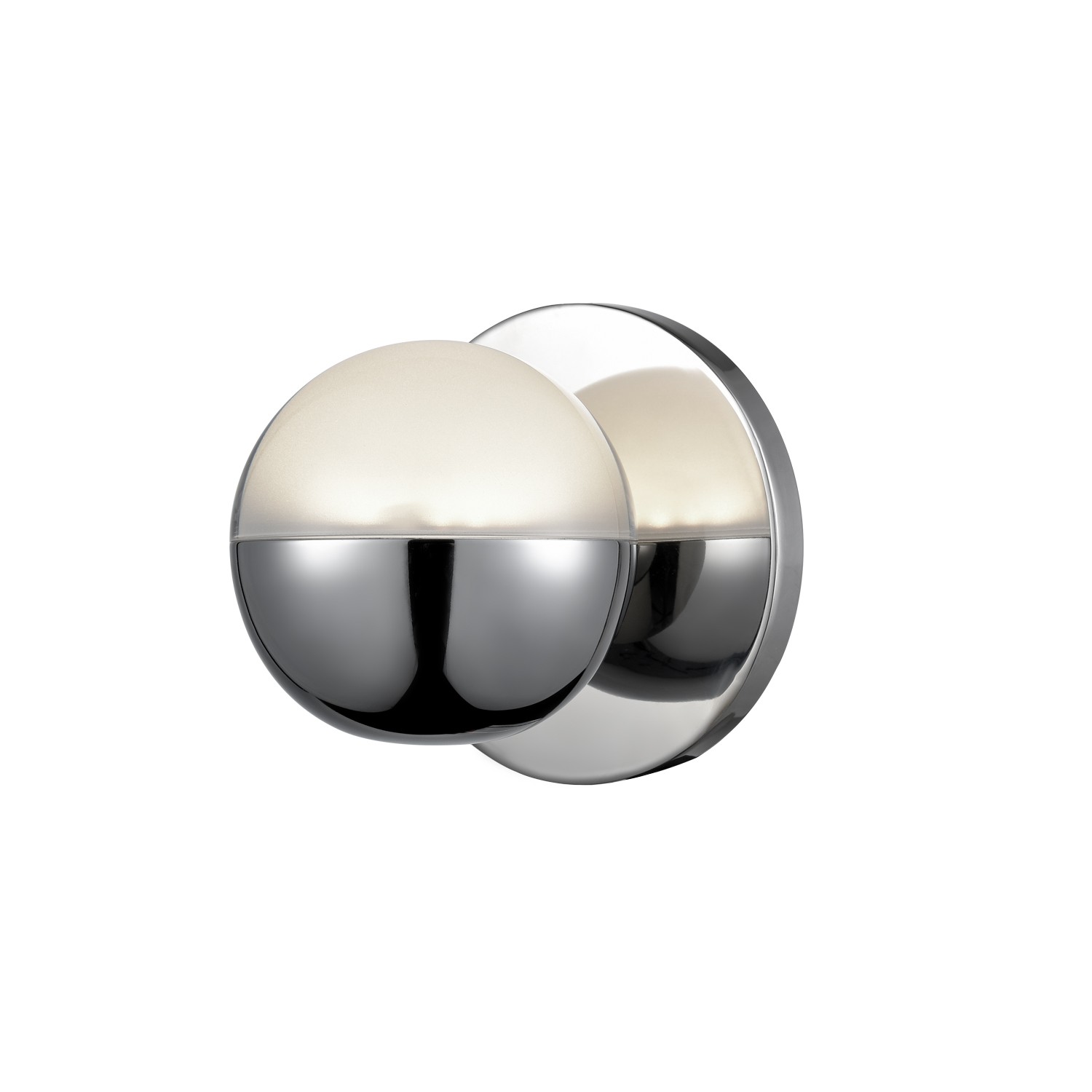 LED Wall Sconce by Kuzco Lighting - Pluto Collection, Chrome Finish - WS47305-CH-2700K