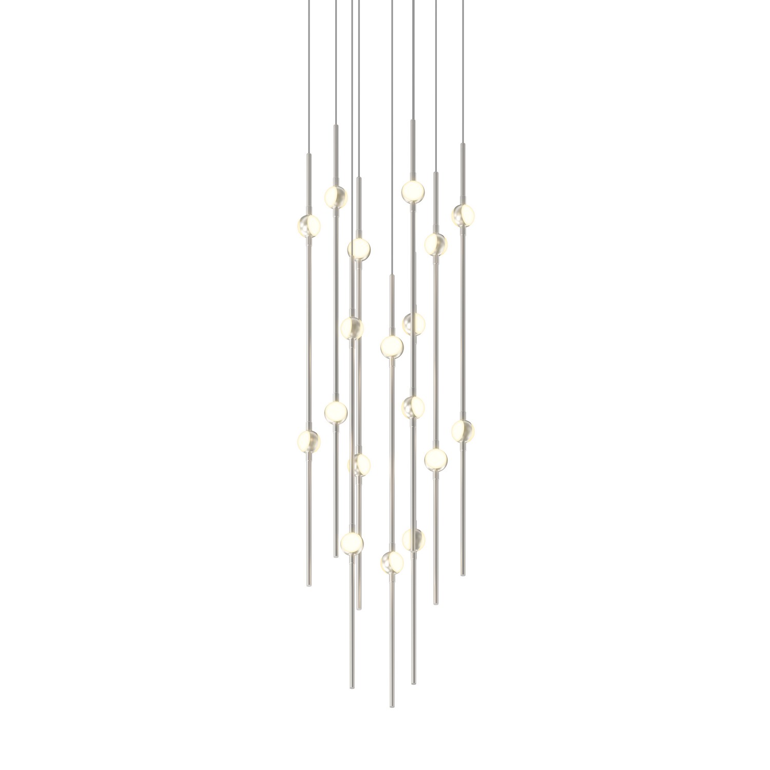 Satin Nickel LED Pendant from the Constellation Collection