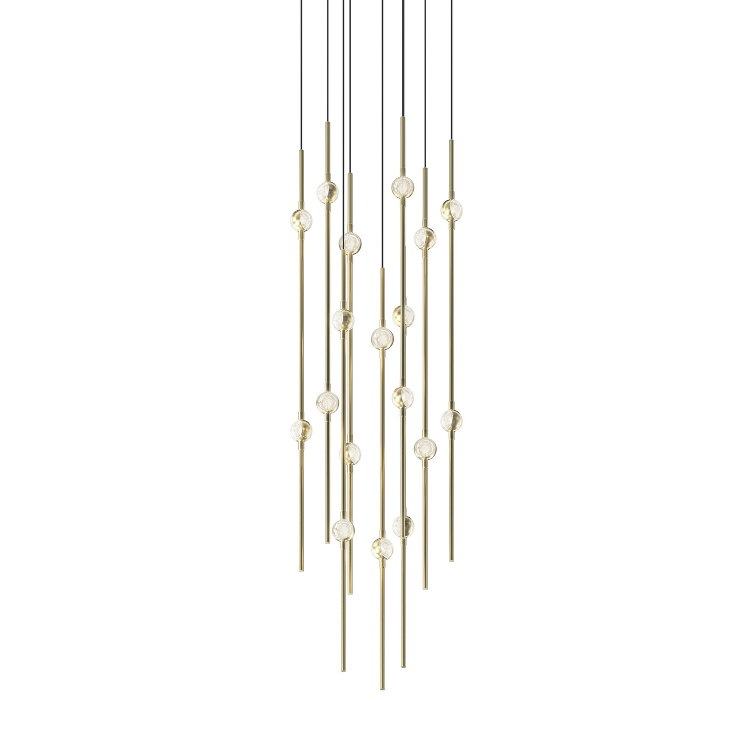 Satin Brass LED Pendant from the Constellation Collection