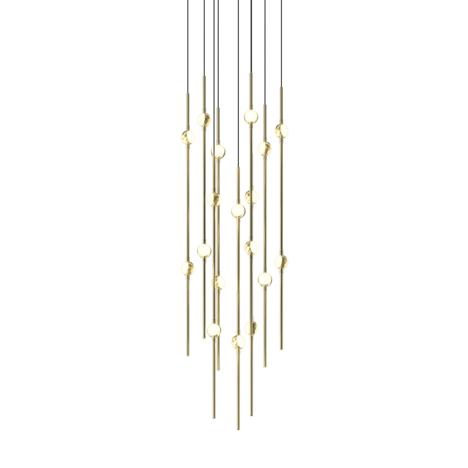 Satin Brass LED Pendant from the Constellation Collection