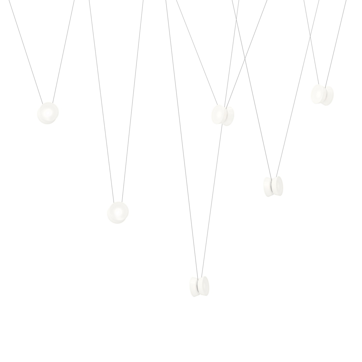 Photos - Chandelier / Lamp Wide Sonneman Natural Anodizedhite Shade LED Luminaire Configuration from the Yo Collection 3471.77W-S6 