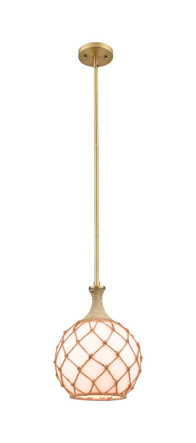 One Light Mini Pendant by Innovations - Ballston Collection, Brushed Brass Finish - 415-1SR-BB-G121-10RB