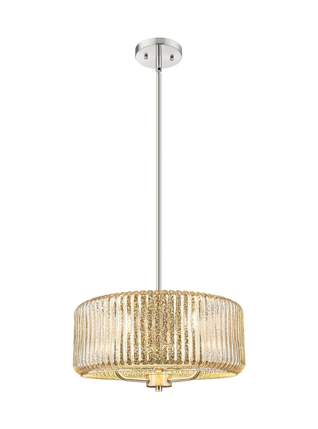 Three Light Pendant by Innovations - Downtown Urban Collection, Brushed Satin Nickel Finish - 436-3S-SN-G436-16ME