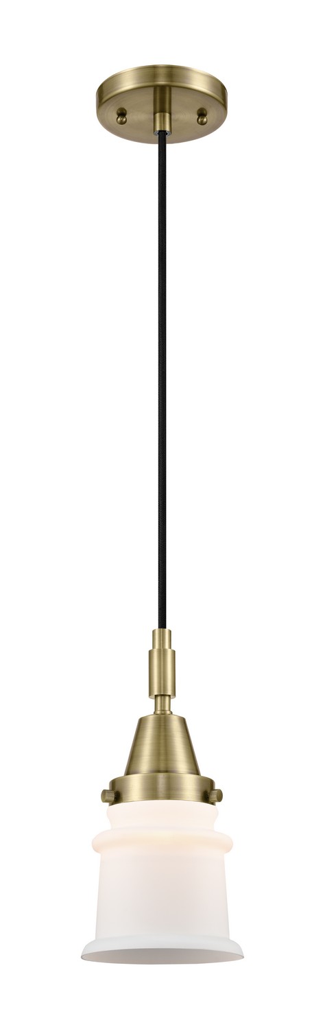 One Light Mini Pendant by Innovations - Caden Collection, Antique Brass Finish - 447-1P-AB-G181S