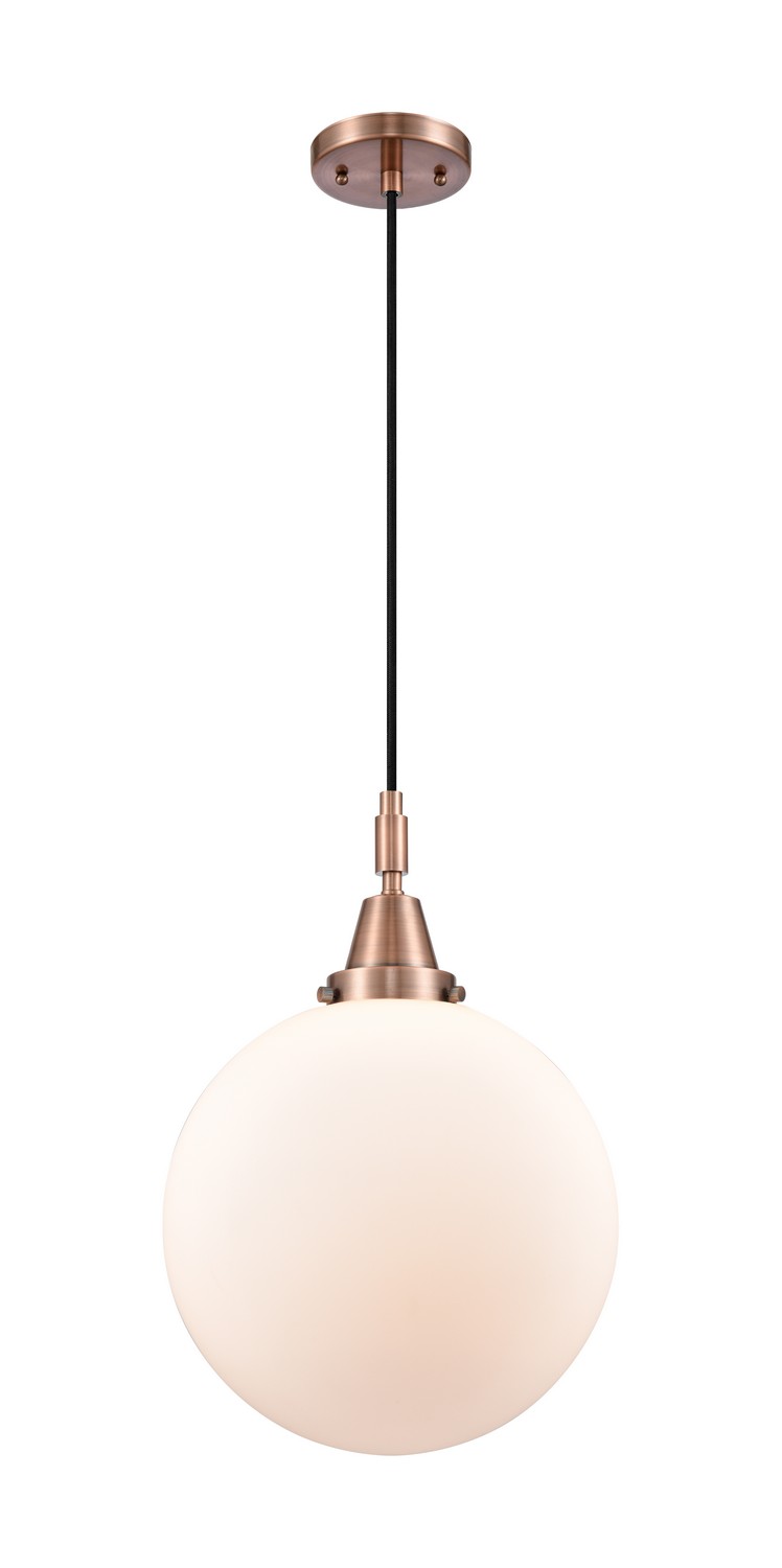 One Light Mini Pendant by Innovations - Caden Collection, Antique Copper Finish - 447-1P-AC-G201-12