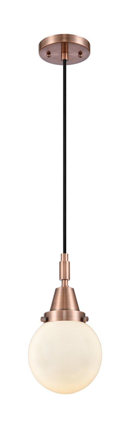 One Light Mini Pendant by Innovations - Caden Collection, Antique Copper Finish - 447-1P-AC-G201-6