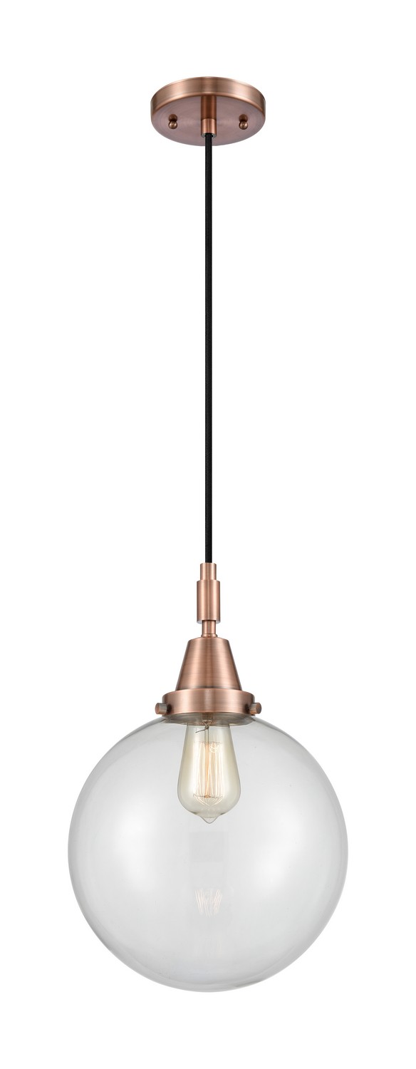 One Light Mini Pendant by Innovations - Caden Collection, Antique Copper Finish - 447-1P-AC-G202-10