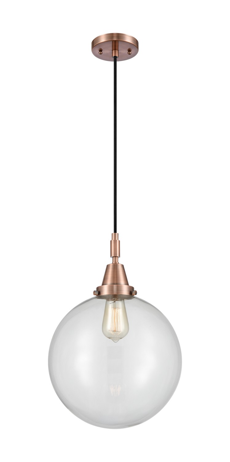 One Light Mini Pendant by Innovations - Caden Collection, Antique Copper Finish - 447-1P-AC-G202-12