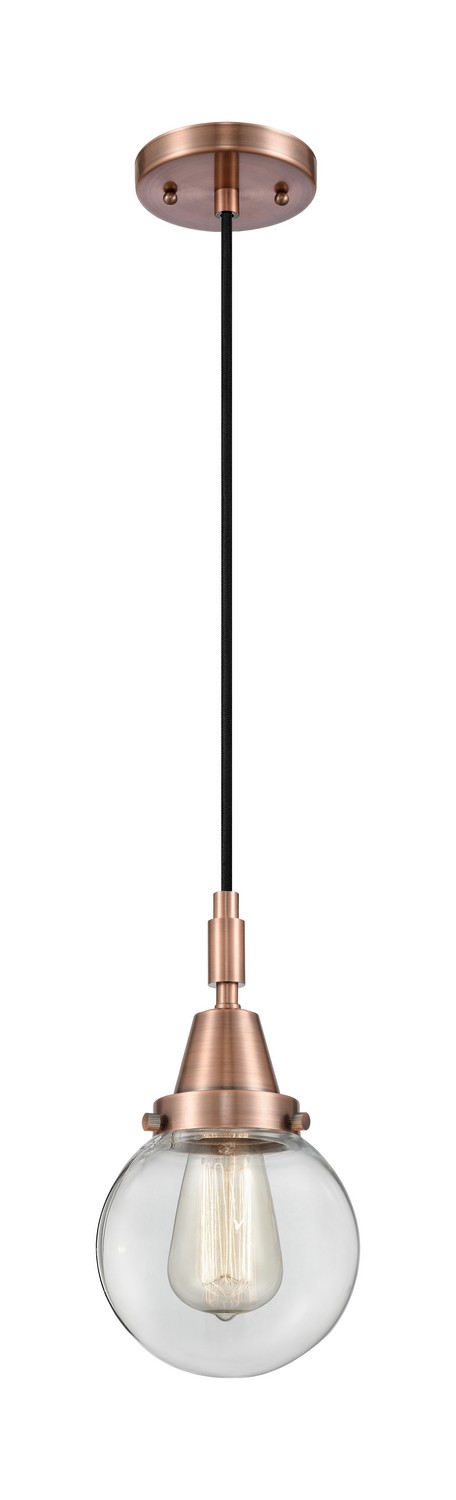 One Light Mini Pendant by Innovations - Caden Collection, Antique Copper Finish - 447-1P-AC-G202-6