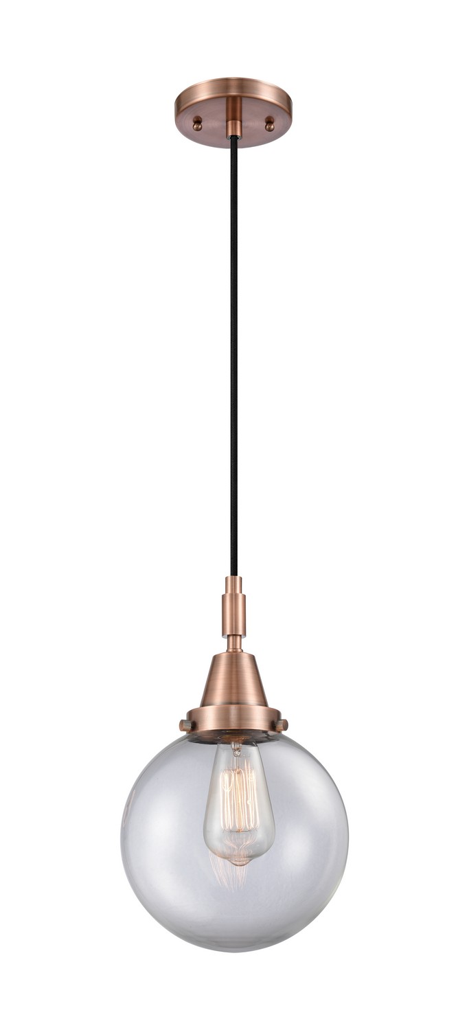 One Light Mini Pendant by Innovations - Caden Collection, Antique Copper Finish - 447-1P-AC-G202-8