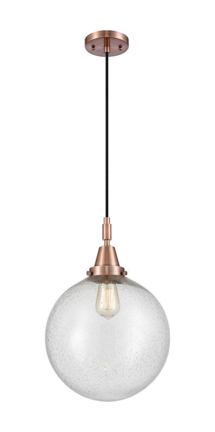 One Light Mini Pendant by Innovations - Caden Collection, Antique Copper Finish - 447-1P-AC-G204-12